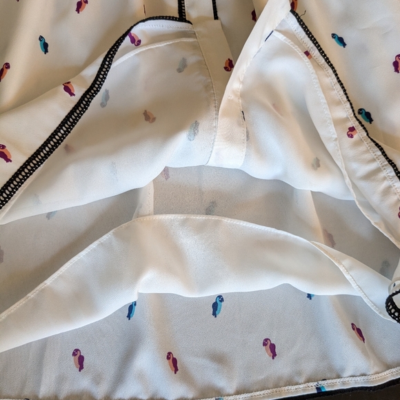 BCBG Parrot Bird Summer Mini Dress Mesh and Collar Details szM - Picture 10 of 11